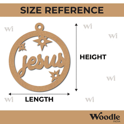 Jesus Christmas Ornament Cutout MDF Design 1