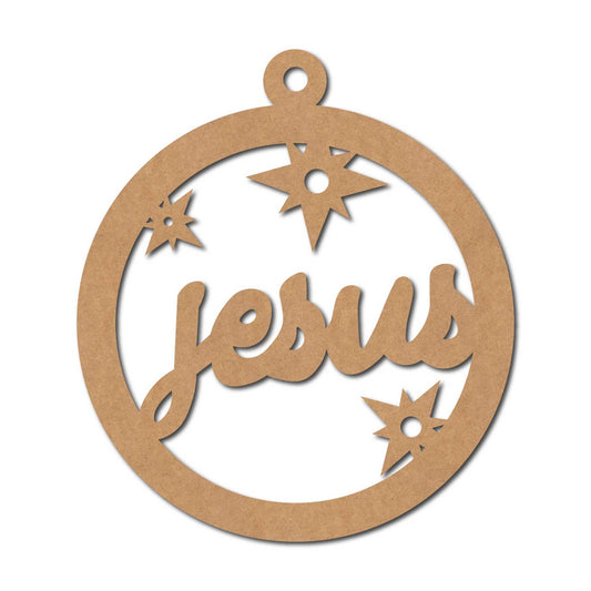 Jesus Christmas Ornament Cutout MDF Design 1