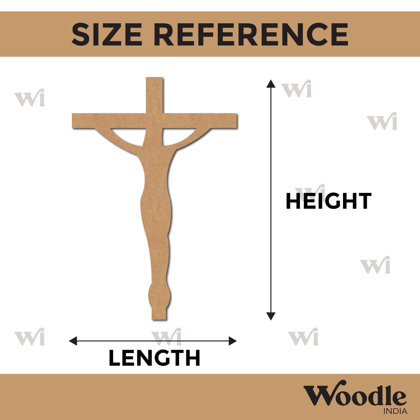 Jesus Cross Cutout MDF Design 1