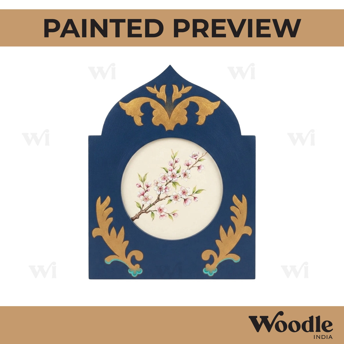 Jharokha Diya Tealight Holder Pre Marked MDF Design 1