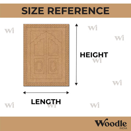 Jharokha Door Pre Marked MDF Design 1