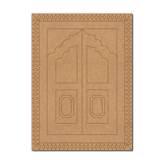 Jharokha Door Pre Marked MDF Design 1