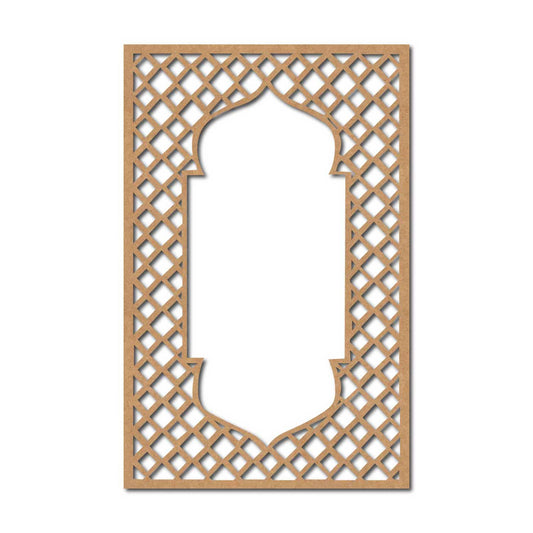 Jharokha Jali Window Cutout MDF Design 1