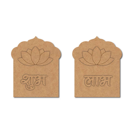 Jharokha Lotus Shubh Labh Base MDF Design 2