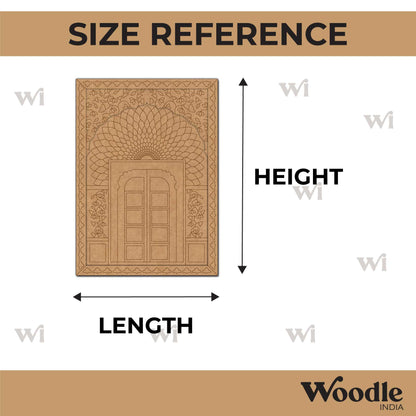 Jharokha Maharani Door Pre Marked MDF Design 1