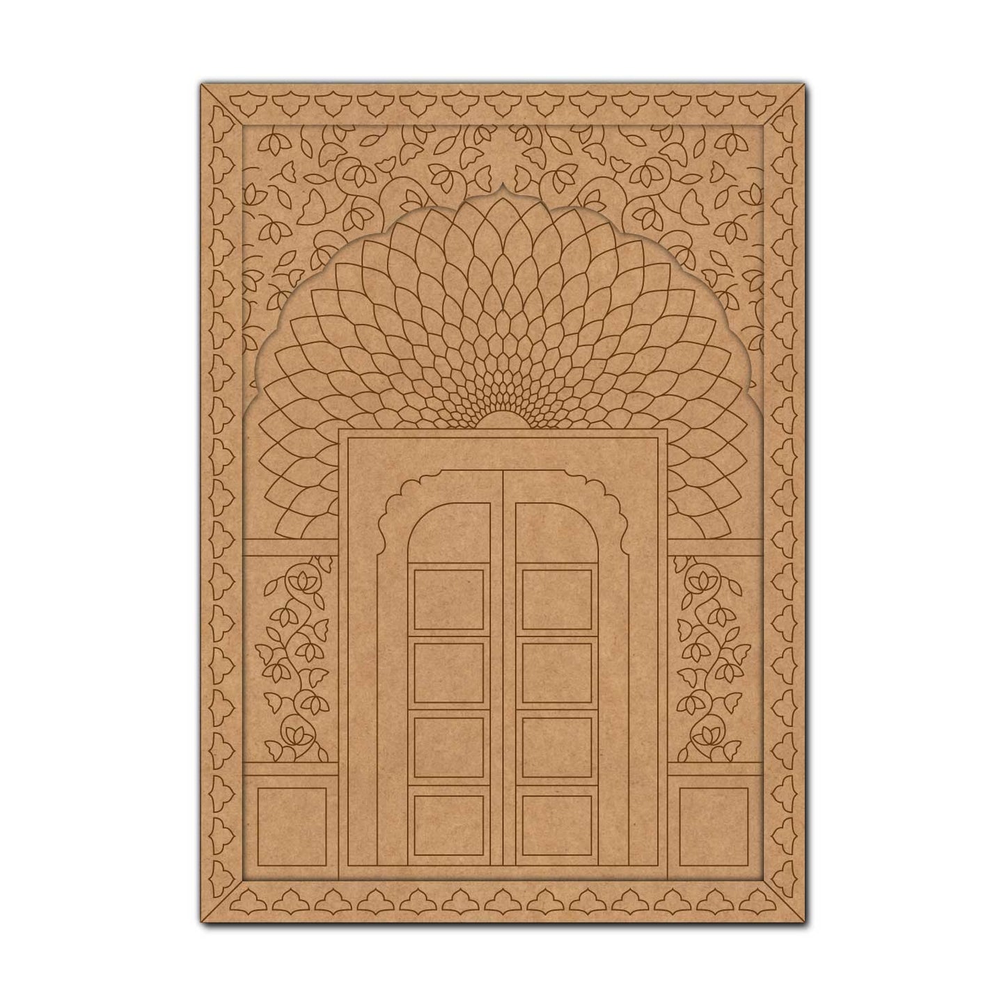 Jharokha Maharani Door Pre Marked MDF Design 1