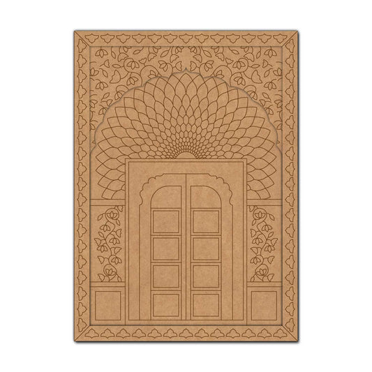 Jharokha Maharani Door Pre Marked MDF Design 1
