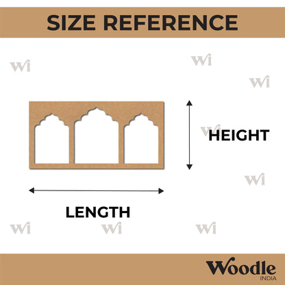 Jharokha Multiple Windows Cutout MDF Design 1