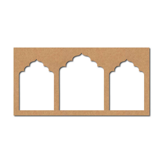 Jharokha Multiple Windows Cutout MDF Design 1