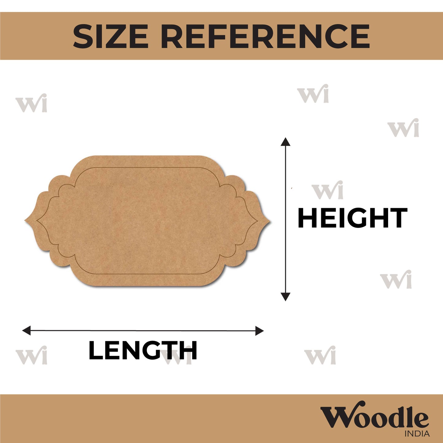 Jharokha Nameplate Pre Marked MDF Design 1