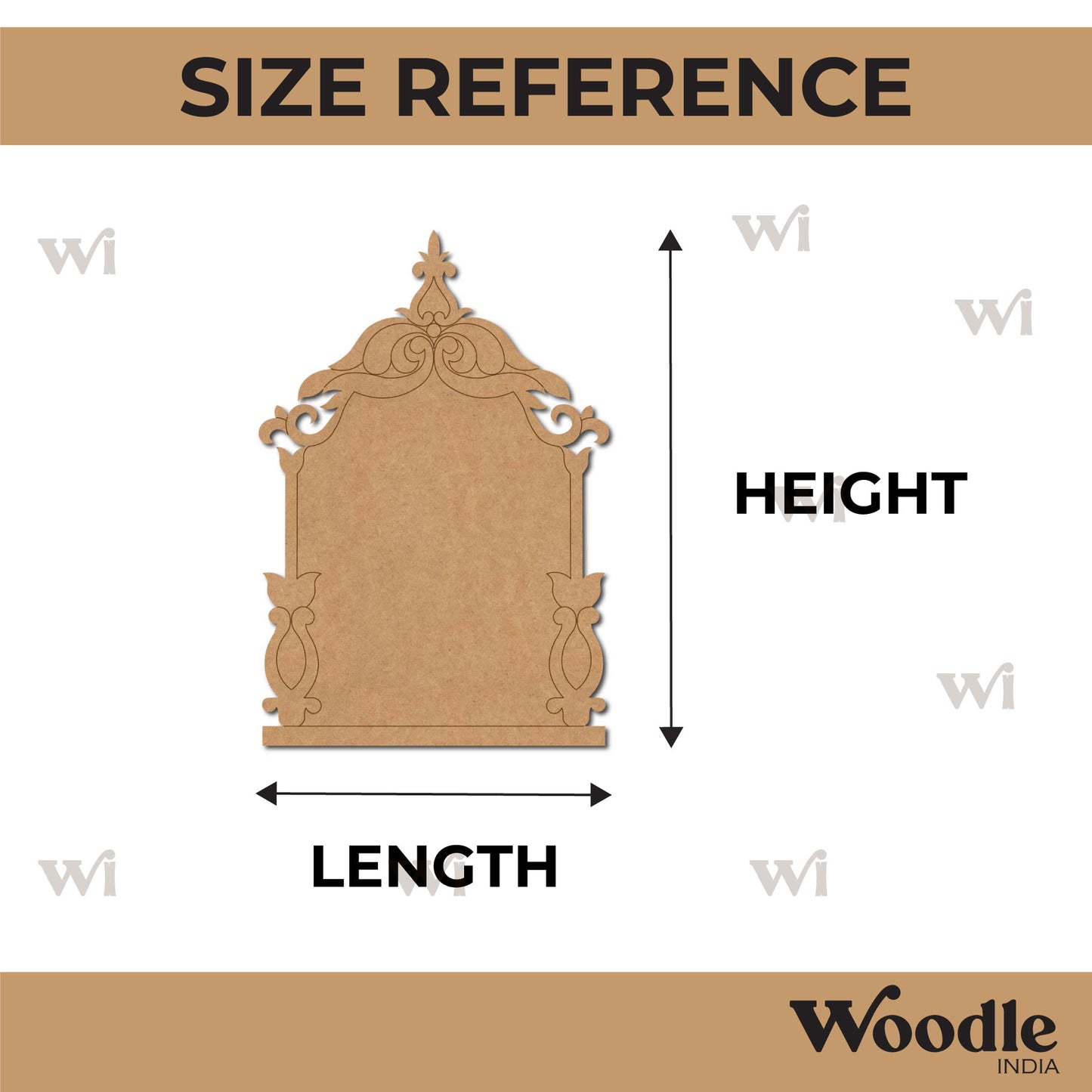 Jharokha Pre Marked Base MDF Design 2