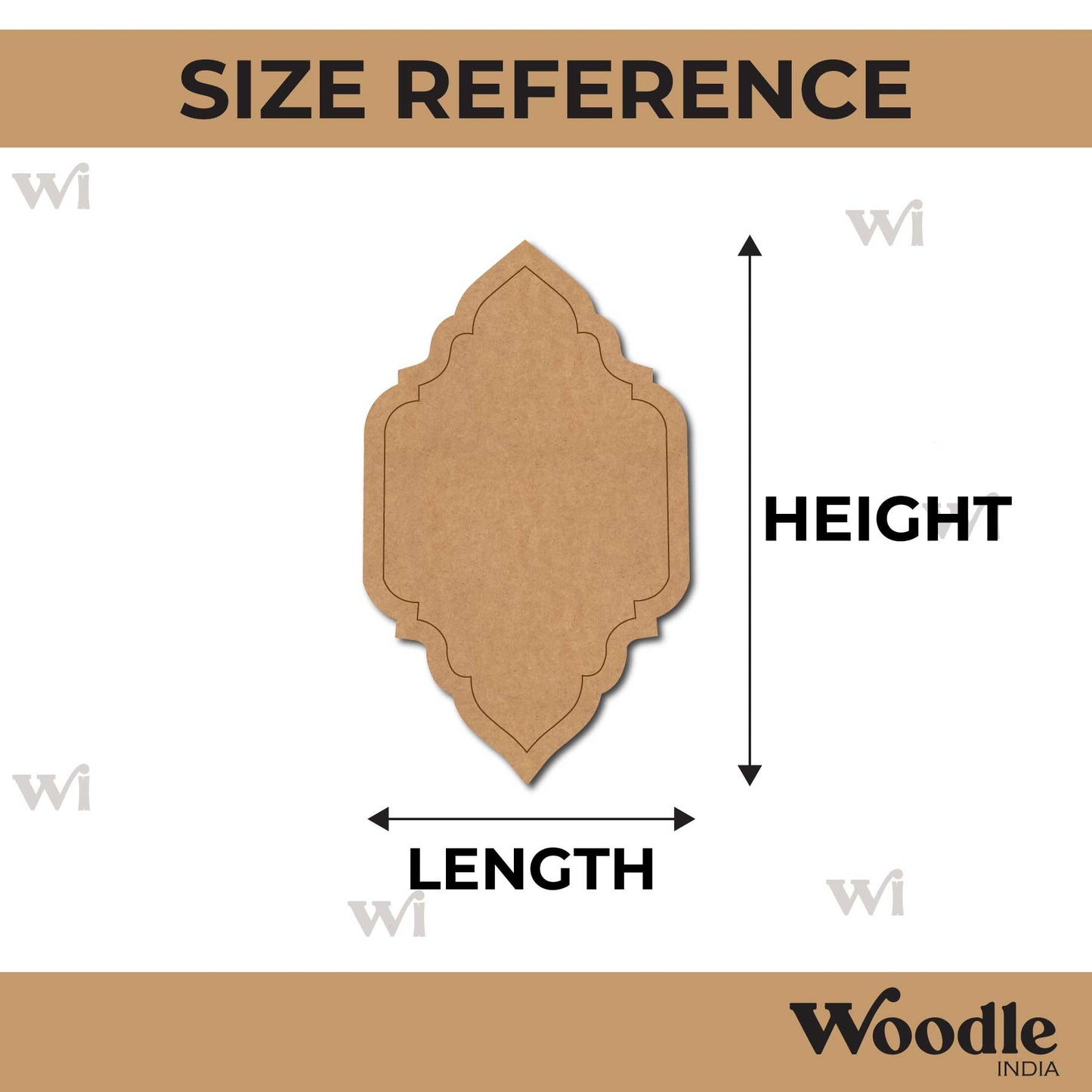 Jharokha Pre Marked Base MDF Design 3