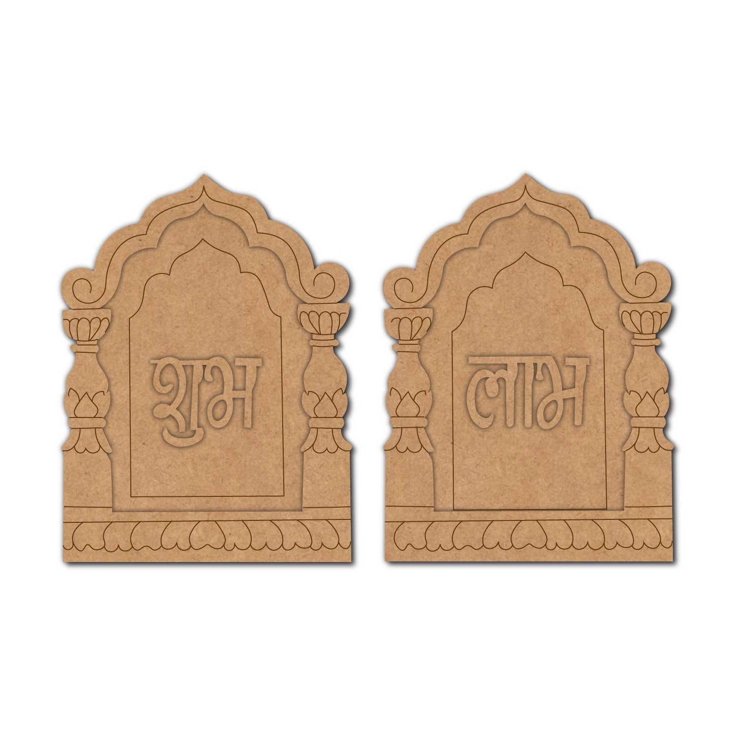 Jharokha Shubh Labh Pre Marked Base MDF Design 1