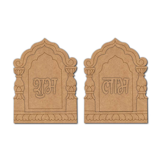 Jharokha Shubh Labh Pre Marked Base MDF Design 1