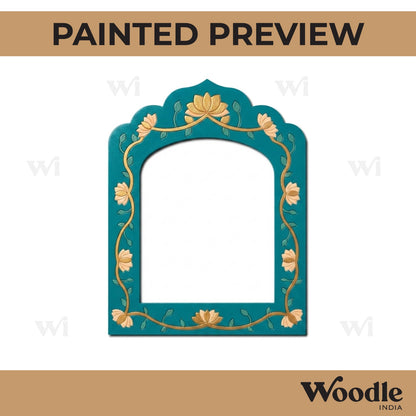 Jharokha Window Lotus Pre Marked MDF Design 1