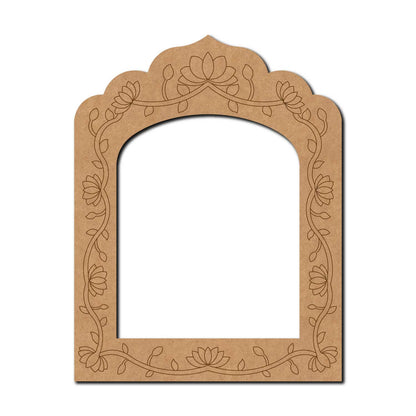 Jharokha Window Lotus Pre Marked MDF Design 1