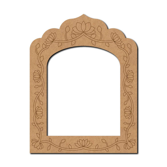 Jharokha Window Lotus Pre Marked MDF Design 1