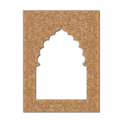 Jharokha Window Lotus Pre Marked MDF Design 2