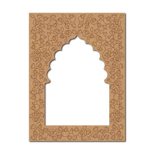 Jharokha Window Lotus Pre Marked MDF Design 2