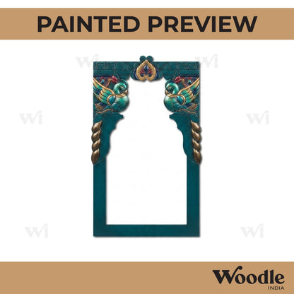 Jharokha Window Peacock Pre Marked MDF Design 1