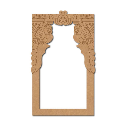 Jharokha Window Peacock Pre Marked MDF Design 1