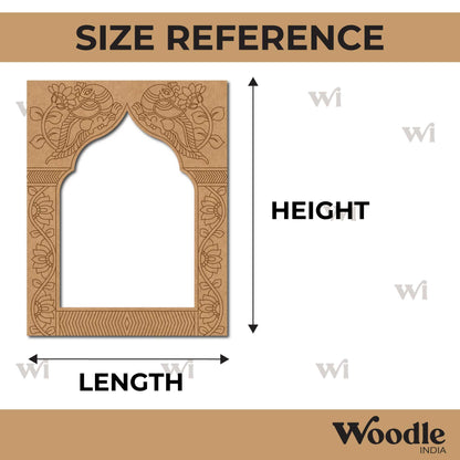 Jharokha Window Peacock Pre Marked MDF Design 2