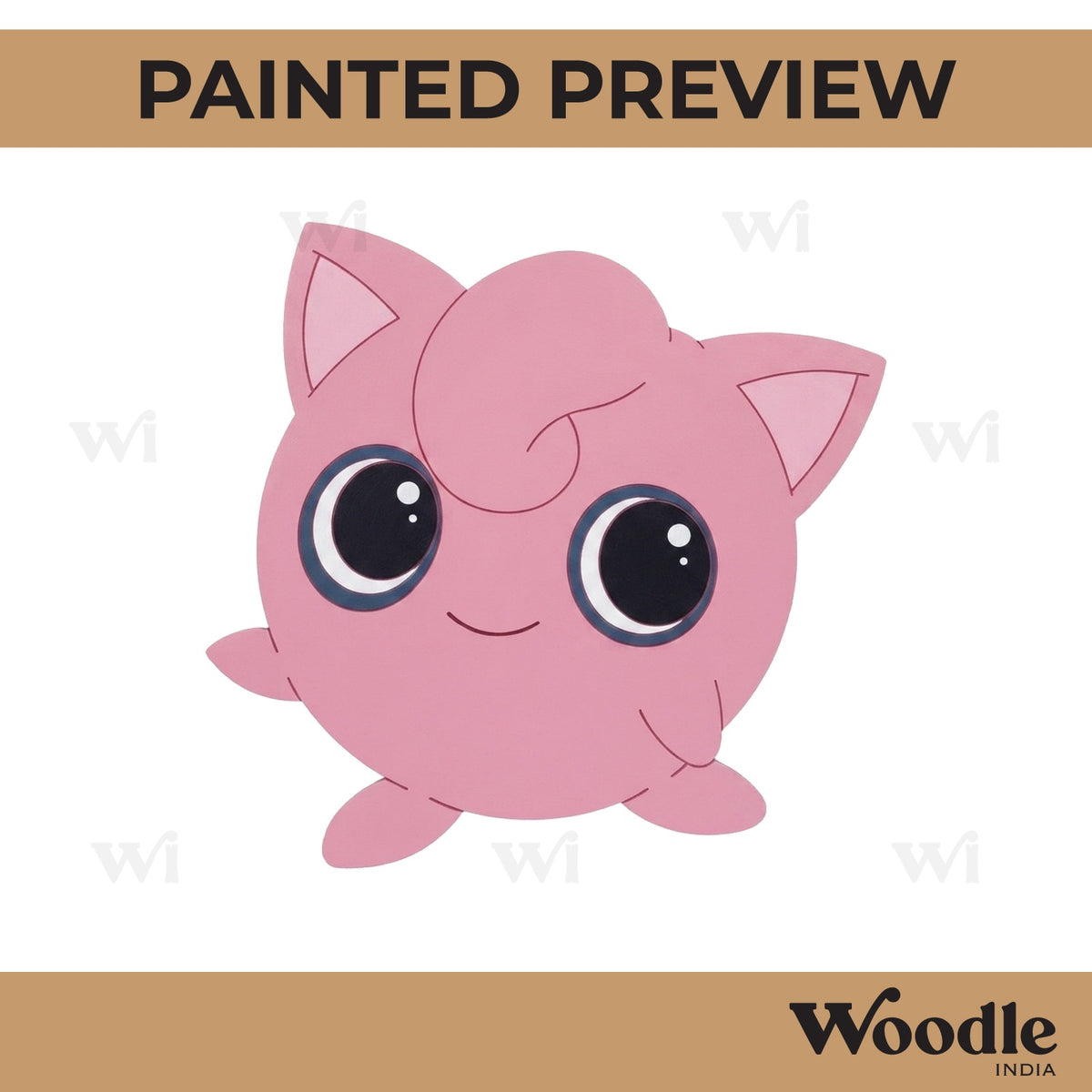Jigglypuff Pokemon Pre Marked MDF Design 1