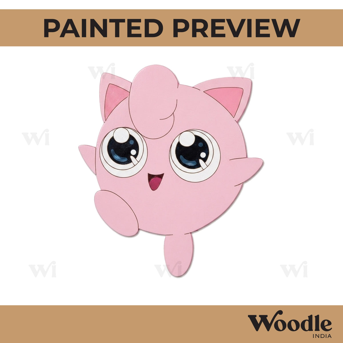 Jigglypuff Pokemon Pre Marked MDF Design 2