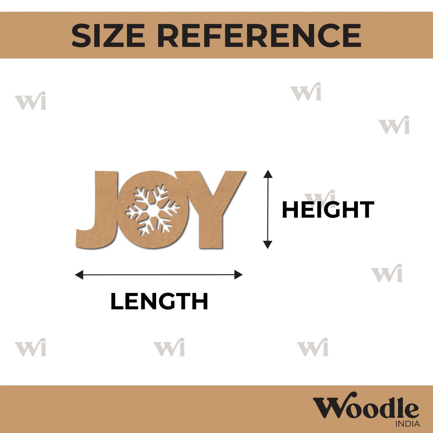 Joy Snowflake Christmas Cutout MDF Design 1