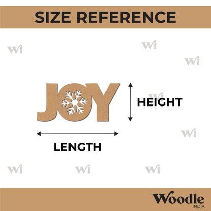 Joy Snowflake Christmas Cutout MDF Design 1