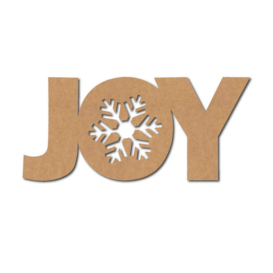 Joy Snowflake Christmas Cutout MDF Design 1