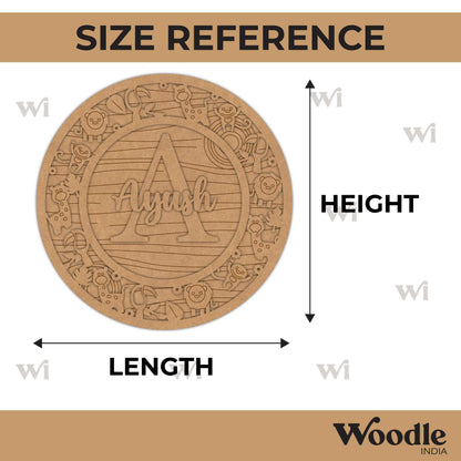 Jungle Theme Nameplate MDF Design 3