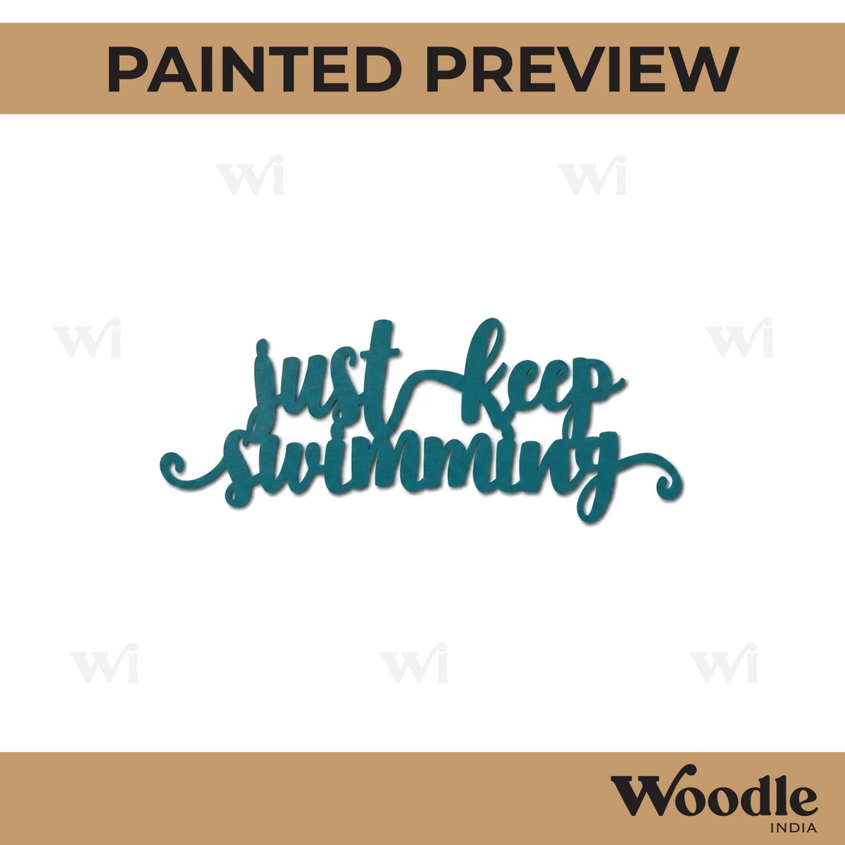Just Keep Swimming Pre Marked MDF Design 1