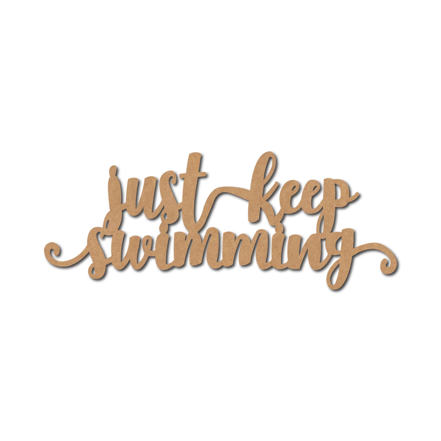 Just Keep Swimming Pre Marked MDF Design 1