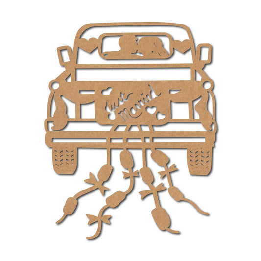 Just Married Couple Cutout MDF Design 1