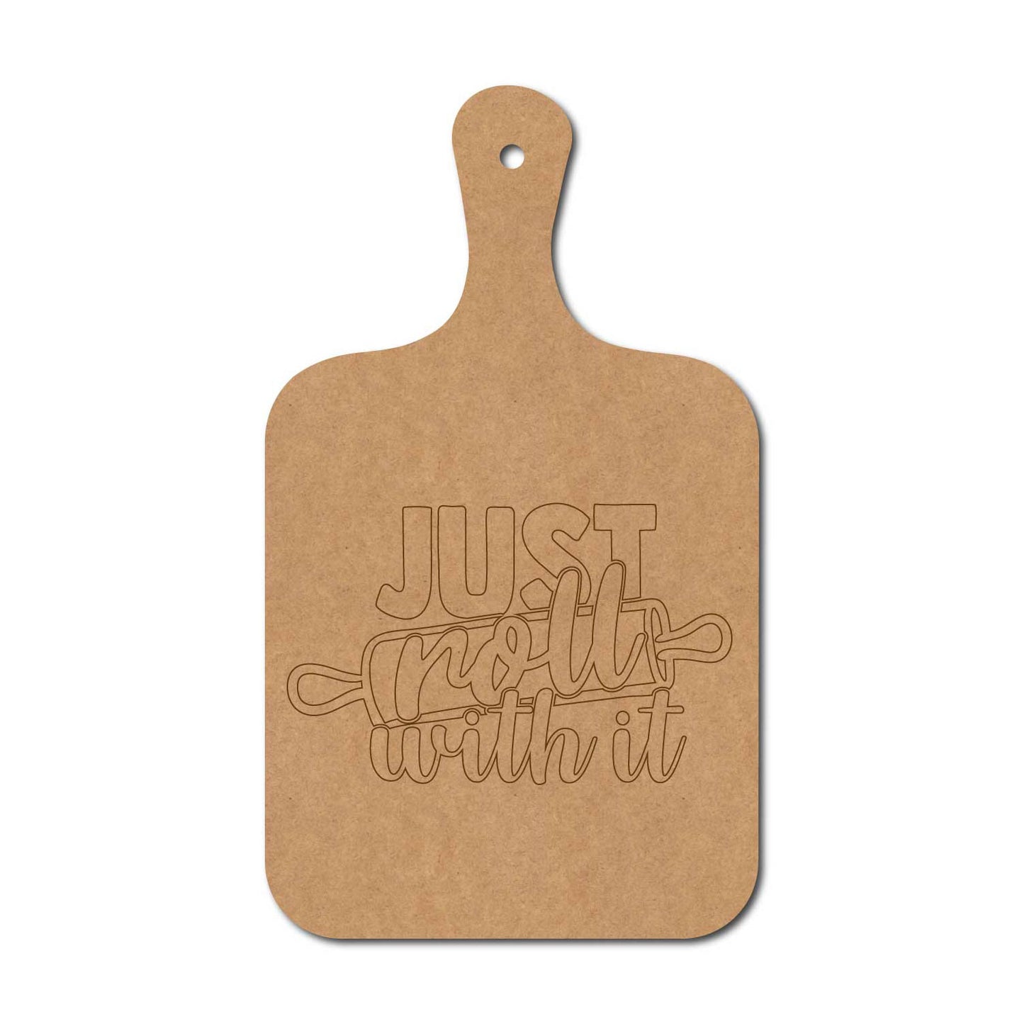 Just Roll With It Pre Marked Chopping Board MDF Design 1
