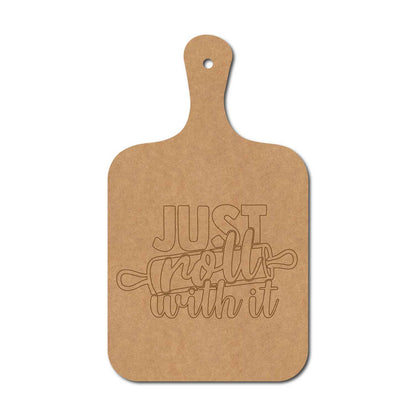 Just Roll With It Pre Marked Chopping Board MDF Design 1