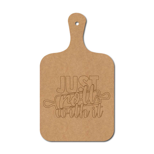 Just Roll With It Pre Marked Chopping Board MDF Design 1