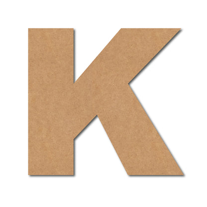 Alphabet K Monogram Cutout MDF Design 1