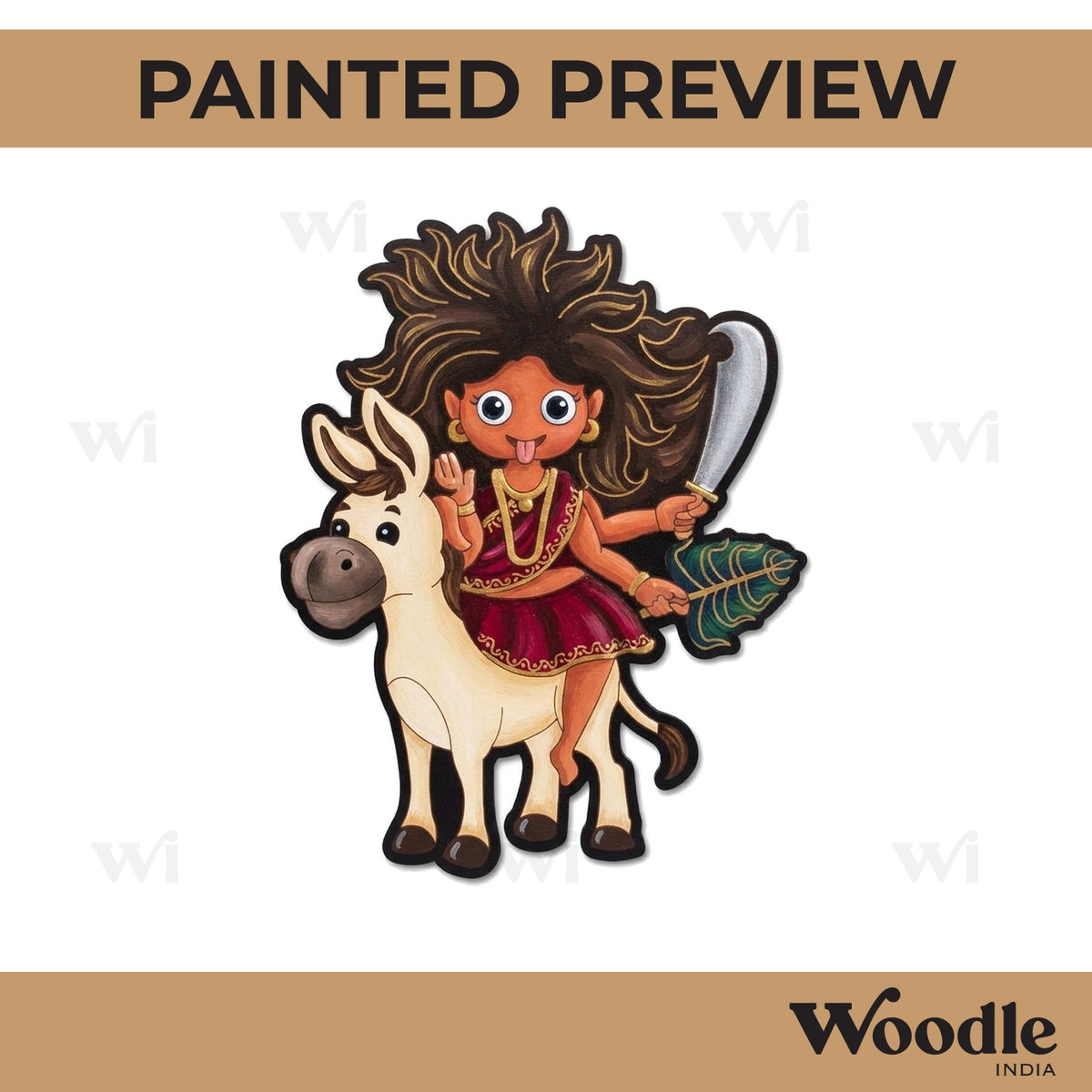 Kaalratri Goddess Durga Pre Marked MDF Design 1