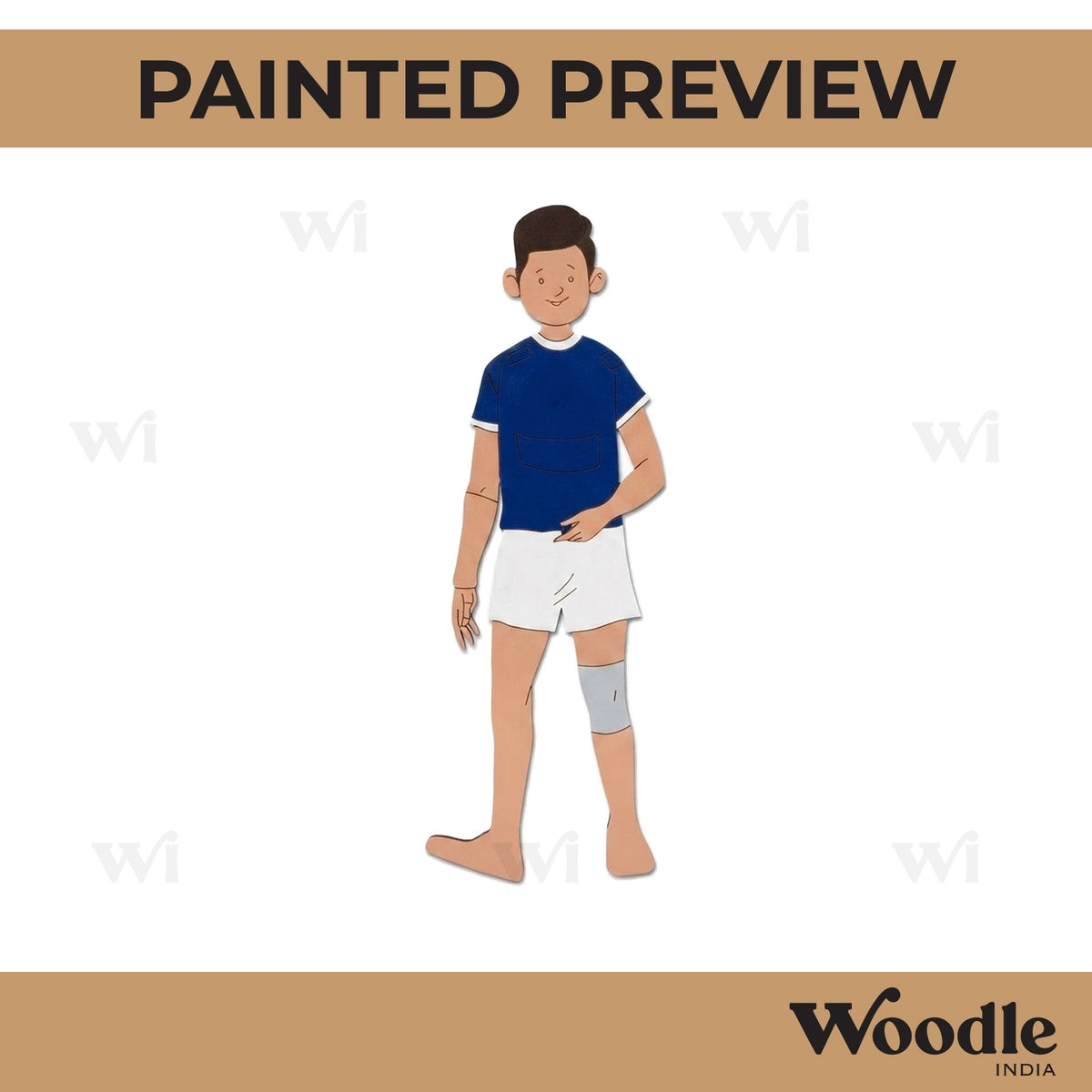 Kabaddi Player Pre Marked MDF Design 1