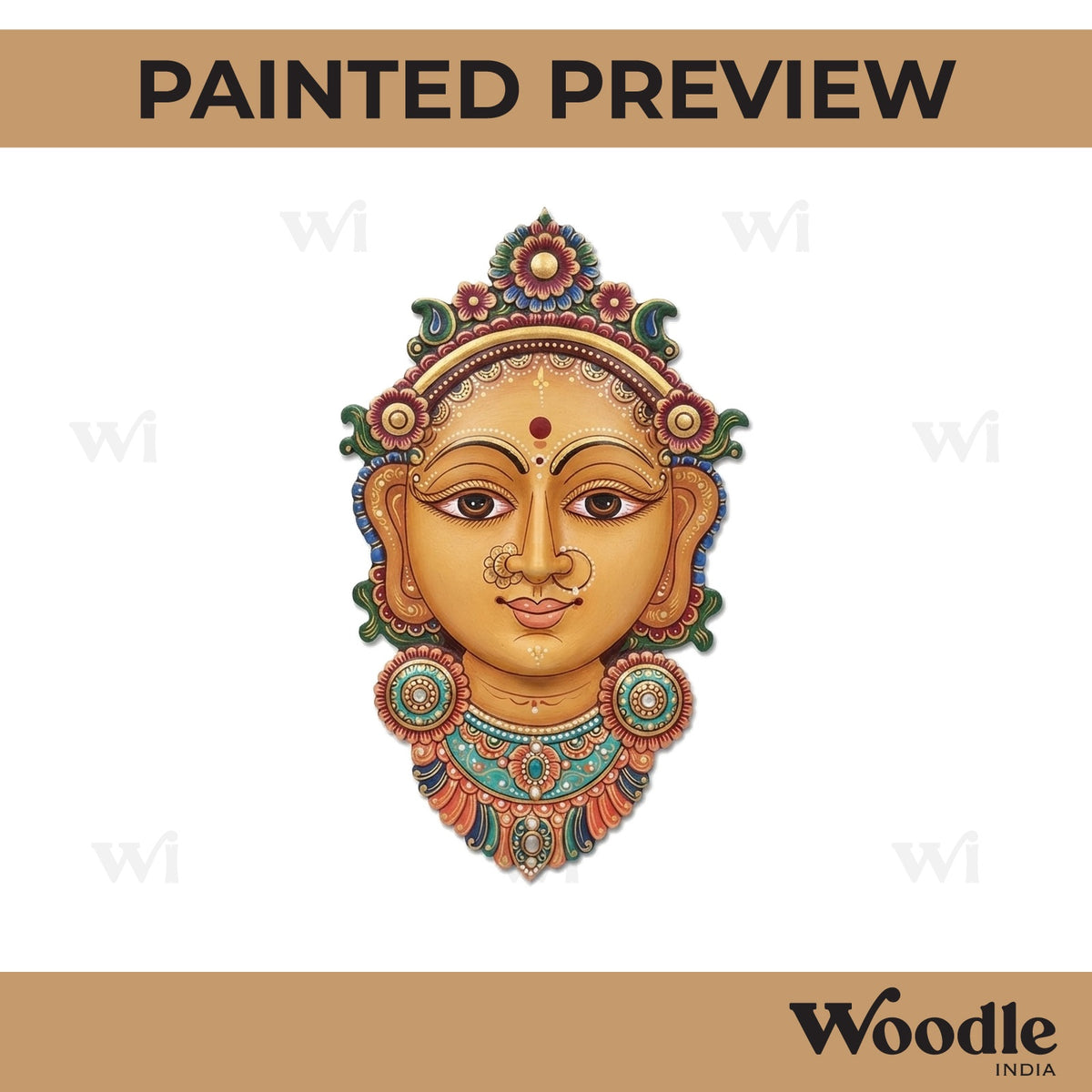Kalamkari Woman Pre Marked MDF Design 3