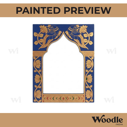 Kalamkari Peacock Jharokha Pre Marked MDF Design 1