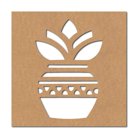 Kalash Matka Base Cutout MDF Design 1