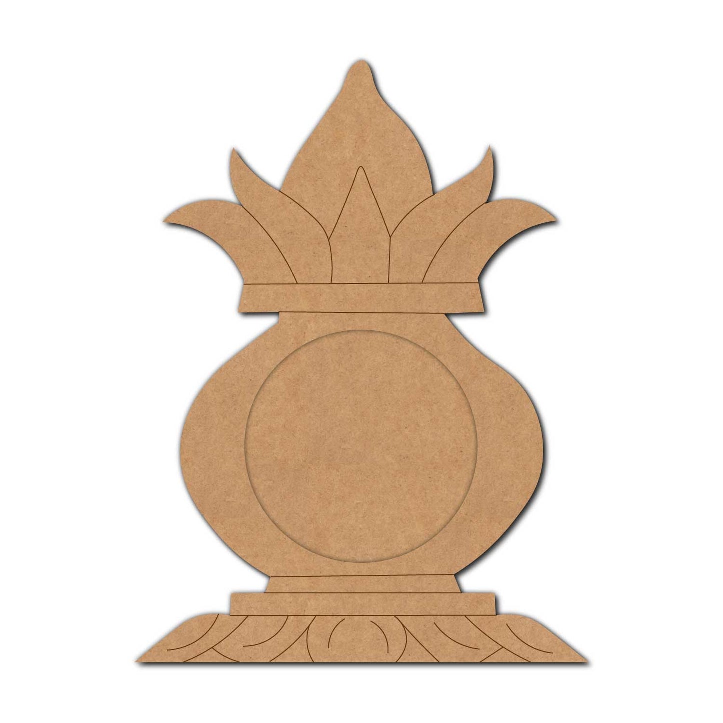 Kalash Matka Diya Tealight Holder Pre Marked MDF Design 1