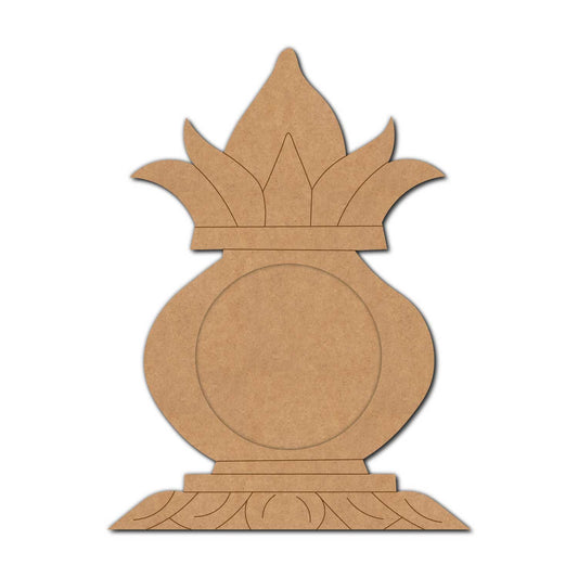 Kalash Matka Diya Tealight Holder Pre Marked MDF Design 1