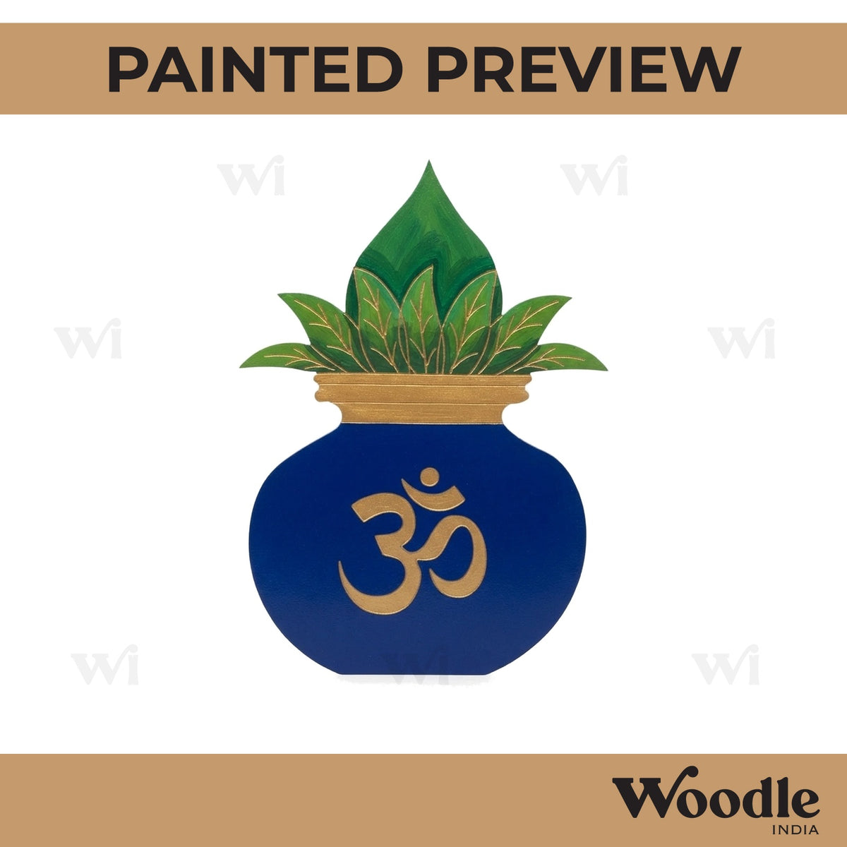 Kalash Matka Om Pre Marked MDF Design 1