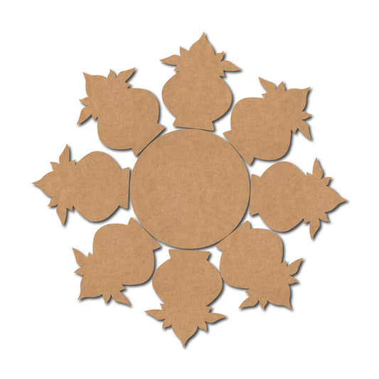Kalash Matka Rangoli Cutout MDF Design 1
