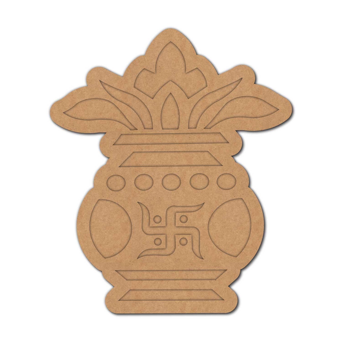 Kalash Matka Reusable Rangoli Base MDF Design 1