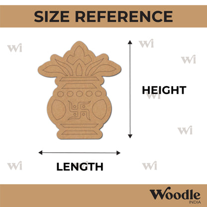 Kalash Matka Reusable Rangoli Base MDF Design 1